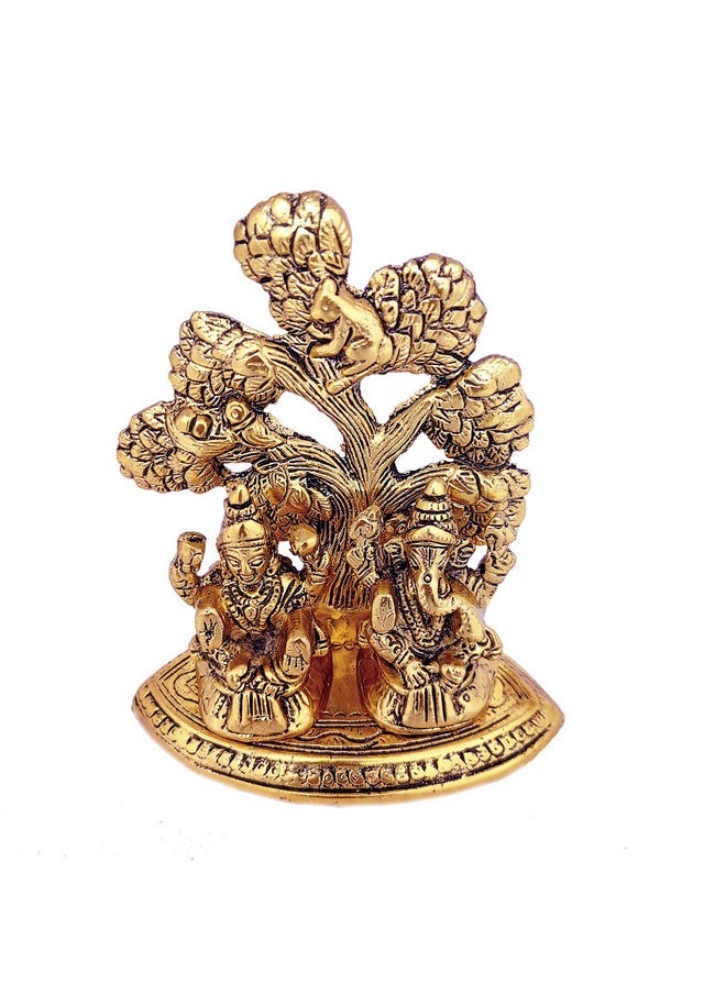 كريدايكرافت تمثال معدني من KridayKraft Laxmi Ganesh/Murti لعيد ديوالي بوجا حظ سعيد، تمثال Laxmi Ganesh للديكور المنزلي، تماثيل صغيرة هدية دينية، تمثال Ganesha Idol...  - Image 4