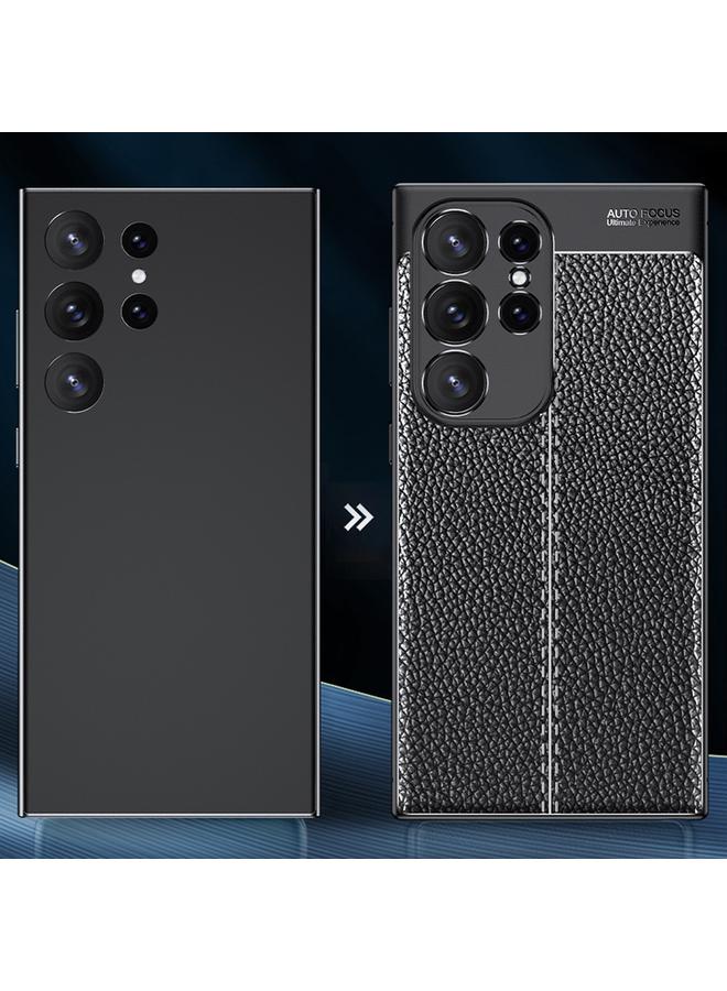 اس-توب جراب لهاتف Samsung Galaxy S24 Ultra 5G مصنوع من مادة TPU المقاومة للصدمات وملمس الليتشي - Image 4