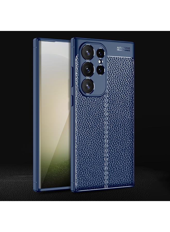 اس-توب جراب لهاتف Samsung Galaxy S24 Ultra 5G مصنوع من مادة TPU المقاومة للصدمات وملمس الليتشي - Image 1