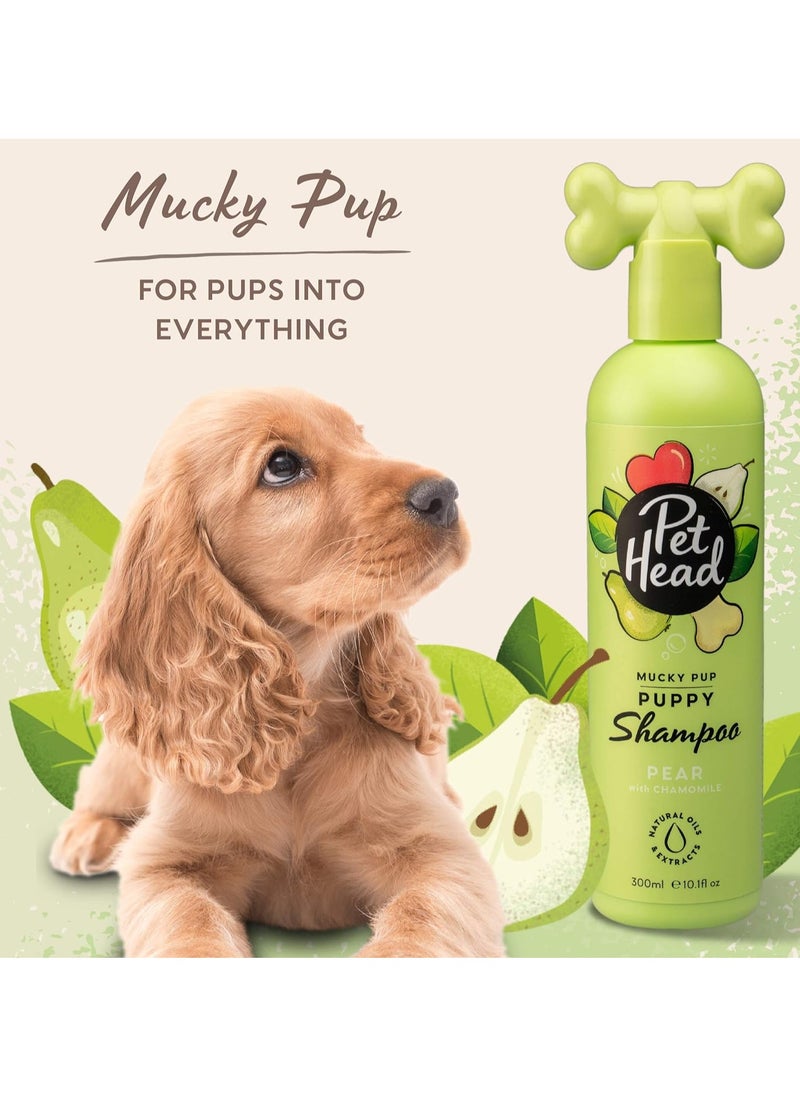 ذا كومباني أوف أنيمالز شامبو الجراء من PET HEAD بسعة 300 مل برائحة الكمثرى من Mucky Puppy أفضل شامبو للكلاب بتركيبة لطيفة للعناية الاحترافية بالجراء شامبو نباتي مضاد للحساسية شامبو للجراء من عمر 8 أسابيع  - Image 3