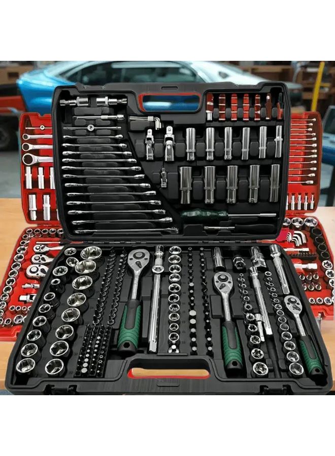 46 Pcs Red Mechanical Tool Socket Set Portable For Complex Repair Work - Image 5