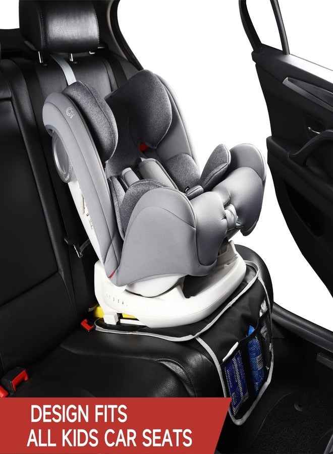 TAPHA Car Seat Protector for Child Car Seat, Non-Slip Waterproof Car Seat Protector for Leather Seats with Thick Padding and Mesh Storage Pockets, Baby Seat Protectors Under Carseat - Image 2