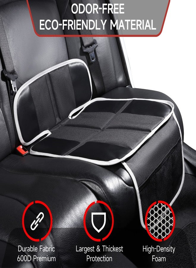 TAPHA Car Seat Protector for Child Car Seat, Non-Slip Waterproof Car Seat Protector for Leather Seats with Thick Padding and Mesh Storage Pockets, Baby Seat Protectors Under Carseat - Image 5