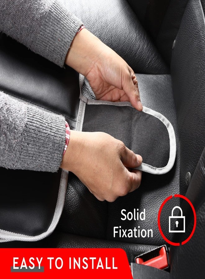 TAPHA Car Seat Protector for Child Car Seat, Non-Slip Waterproof Car Seat Protector for Leather Seats with Thick Padding and Mesh Storage Pockets, Baby Seat Protectors Under Carseat - Image 3