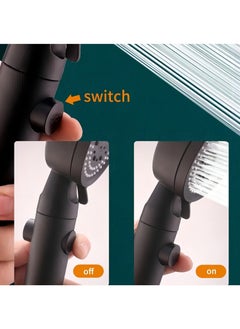 XiuWoo High Pressure Multifunction Hand Spray Head Set with 5 Modes, 360° Adjustable Detachable Hydro Jet Shower Head and Pause Switch  - Image 3