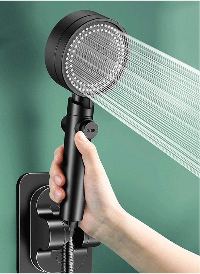 XiuWoo - High Pressure Multifunction Hand Spray Head Set with 5 Modes, 360° Adjustable Detachable Hydro Jet Shower Head and Pause Switch - Image 1