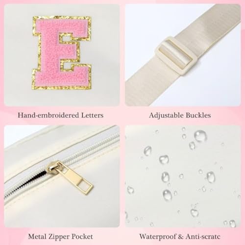 YOOLIFE Thank You Gifts for Women - Personalized Birthday Gifts for Women Mom Friend Sister Teacher Girlfriend Wife Her, Initial Belt Bag Crossbody Bags, White O - Image 5