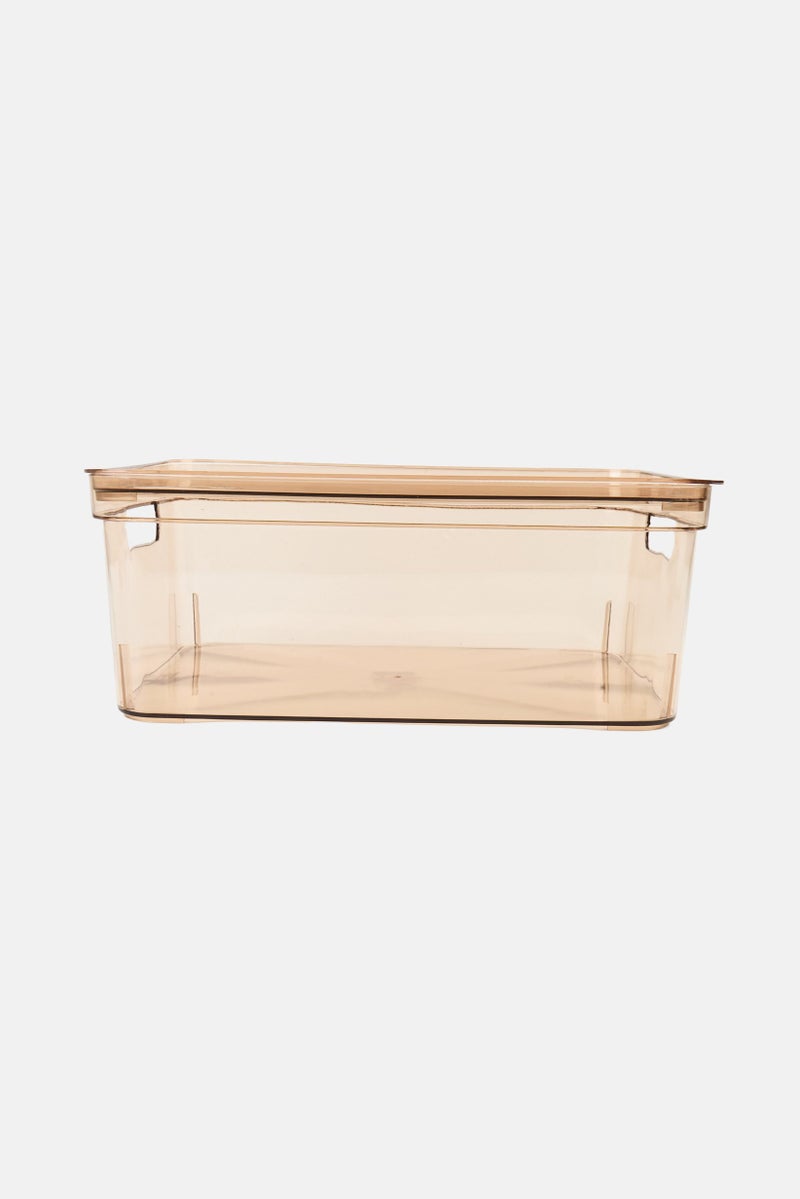 Muy Mucho Transparent Box With Lid, Brown - Image 1