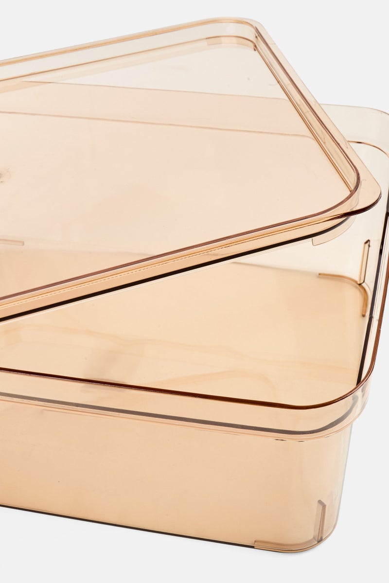 Muy Mucho Transparent Box With Lid, Brown - Image 3