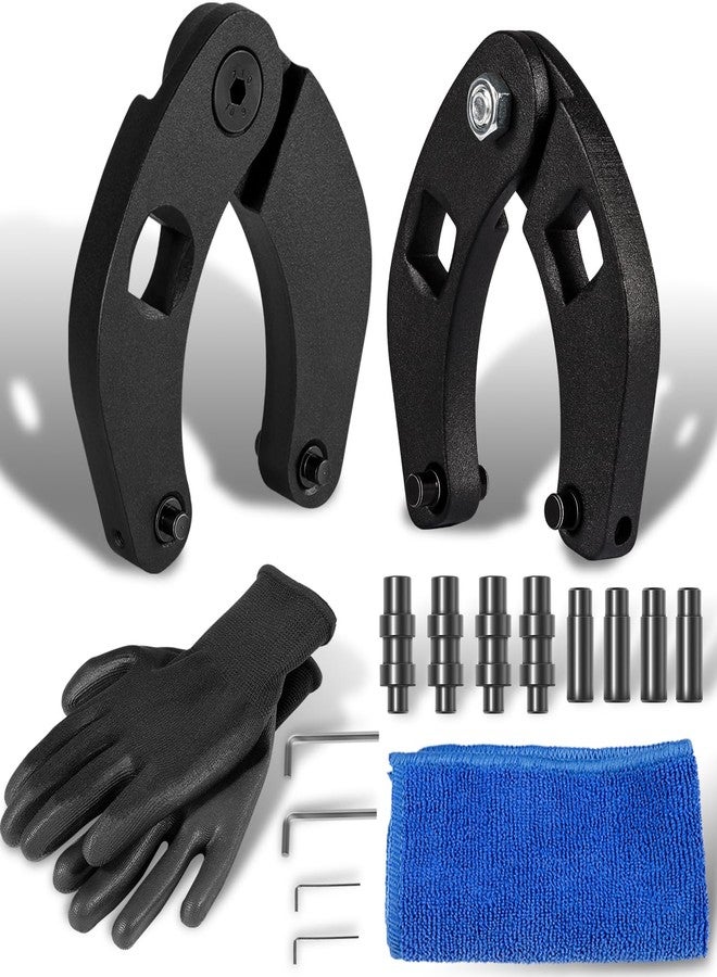 Camoo 1266 & 7463 Adjustable Gland Nut Wrench, 2 Hydraulic Cylinder Spanner Wrench Set Includes Gloves, Microfiber Towel, Pins & Allen Wrenches, Suitable for Farm & Construction Equipment - Image 1