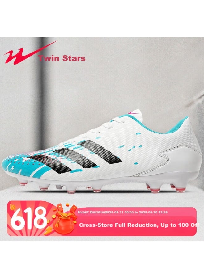 Double Star Eight Special Football Shoes Men And Women Adult Long Studs Ag Youth Sports Student Leather Surface Turf Compeion Training Shoes
