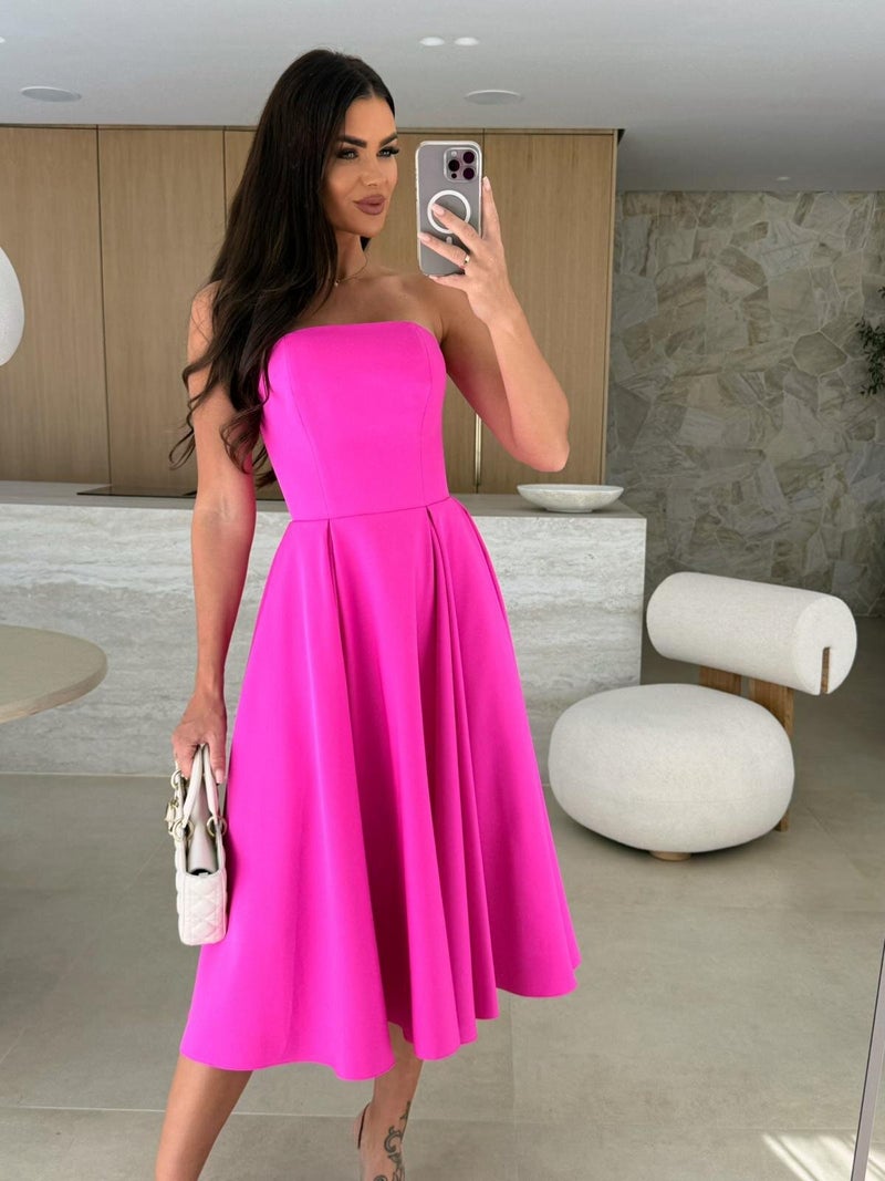 Wish Ladies Evening Dress New Sleeveless Banquet Dress Tube Top Dress - Image 5
