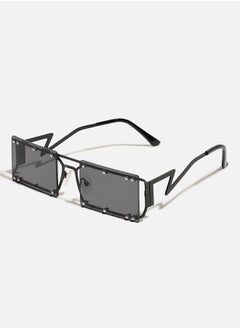 Haute Sauce Black Rectangular Sunglass  - Image 2