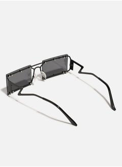 Haute Sauce Black Rectangular Sunglass  - Image 3