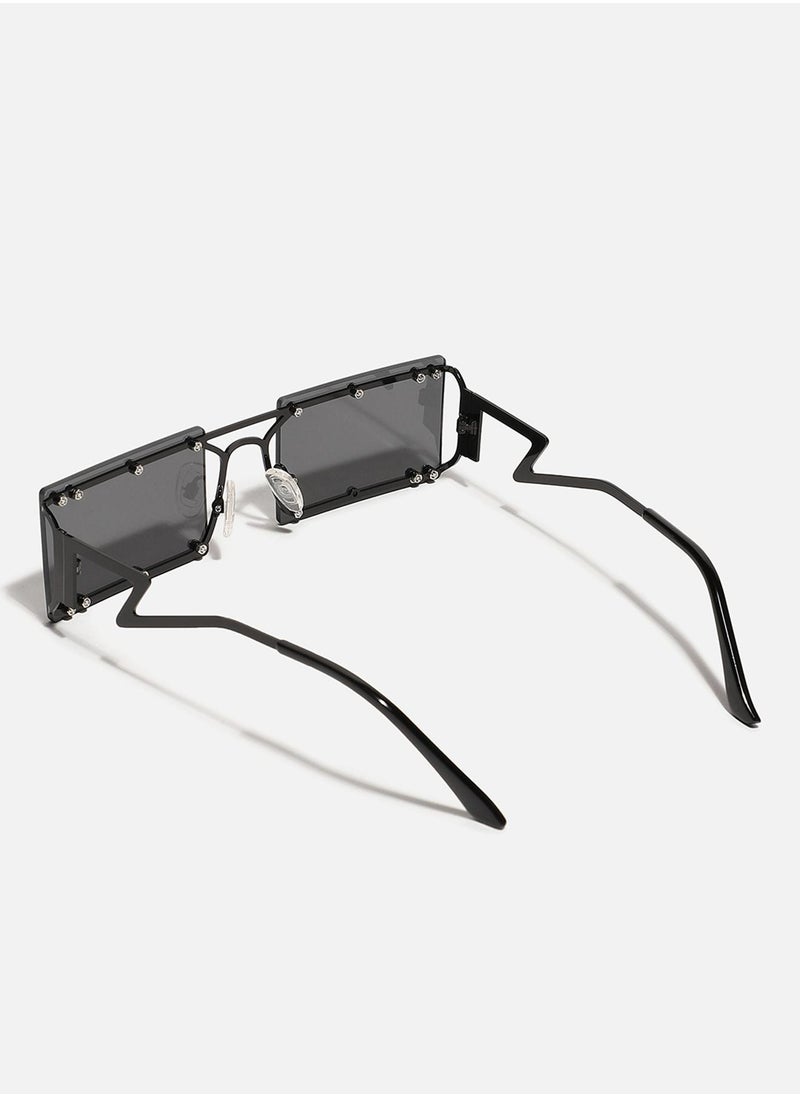 Haute Sauce - Black Rectangular Sunglass - Image 1