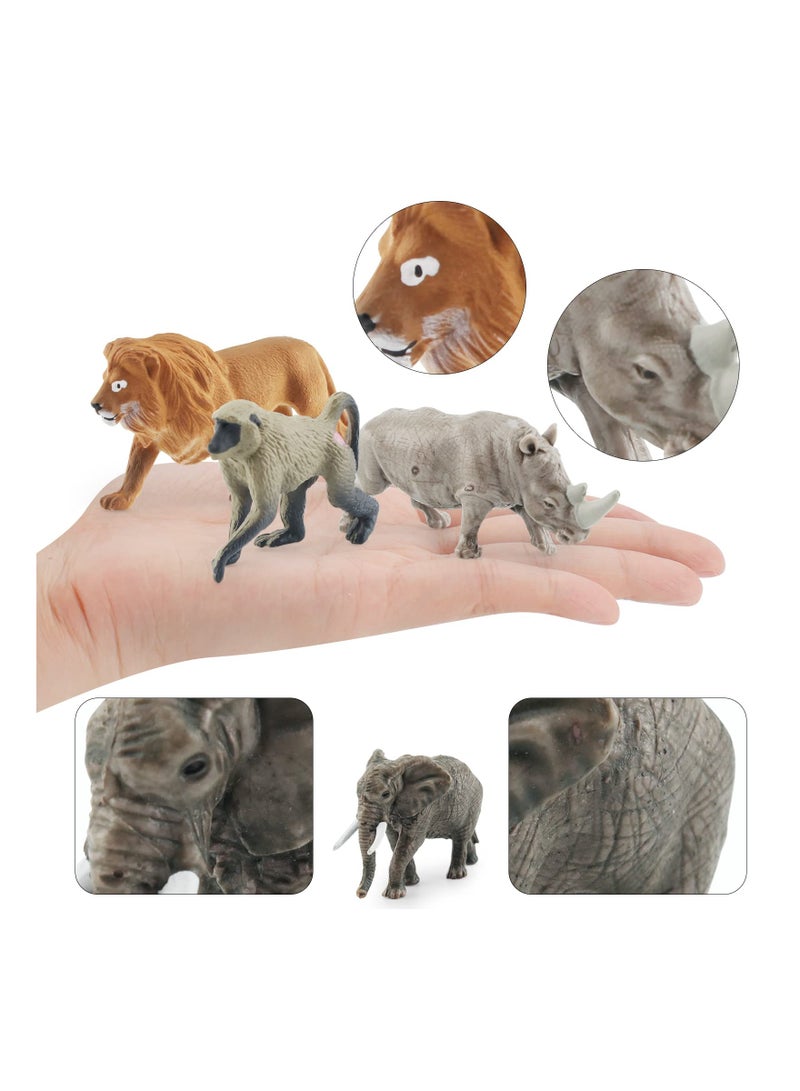 KASTWAVE KASTWAVE Wild Animals Toys Set - 9 Piece Realistic Jumbo Wild Zoo Animal Figurines, Durable Plastic African Jungle Animals, Ideal Educational Toy for Kids Ages 3-5, Perfect for Educational Play & Gift  - Image 4