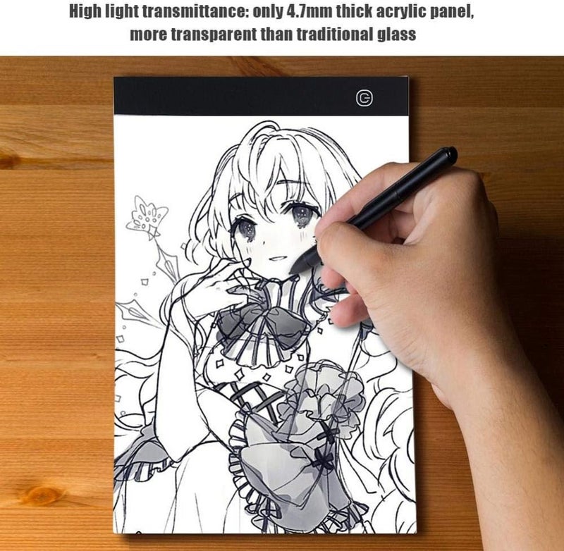 كلاراكو لوحة رسم تتبعية ضوئية، لوحة رسم تتبعية بإضاءة LED USB مقاس A4 مع كابل USB (سطوع قابل للتعديل بثلاث مستويات) - Image 3