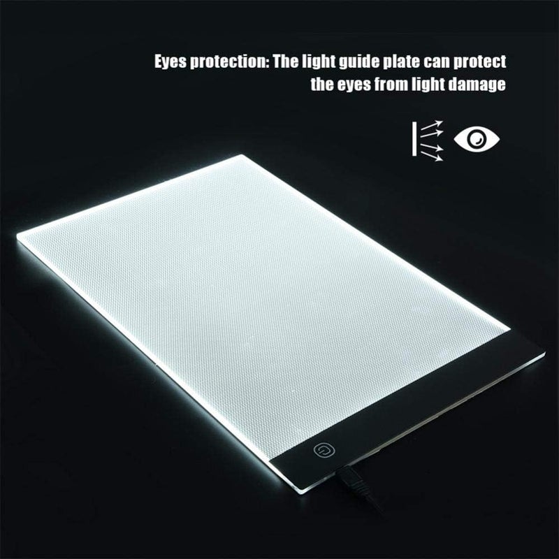 كلاراكو لوحة رسم تتبعية ضوئية، لوحة رسم تتبعية بإضاءة LED USB مقاس A4 مع كابل USB (سطوع قابل للتعديل بثلاث مستويات) - Image 4