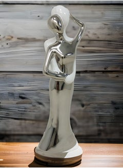 White & Silver Couple: Height 27cm