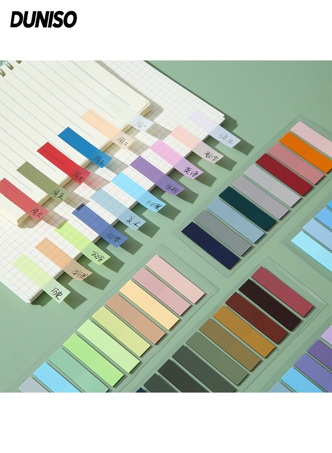 DUNISO 1600Pcs Colored Sticky Index Tabs Colored Translucent Page Markers Pastel Book Tabs Writable Annotation Tabs Repositionable Book Sticky Notes Page Tabs for Books Office Supplies - Image 1