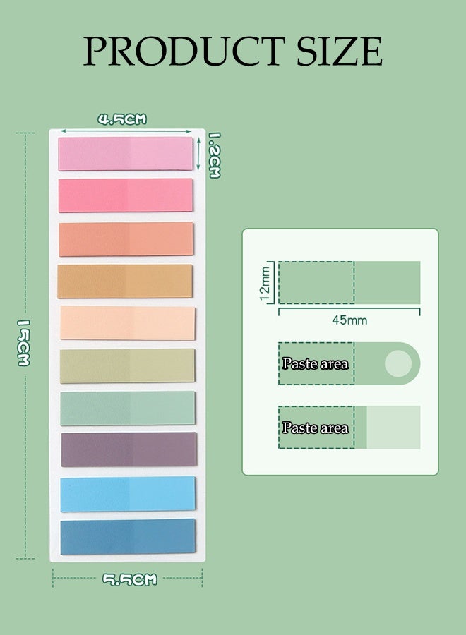 DUNISO 1600Pcs Colored Sticky Index Tabs Colored Translucent Page Markers Pastel Book Tabs Writable Annotation Tabs Repositionable Book Sticky Notes Page Tabs for Books Office Supplies - Image 4