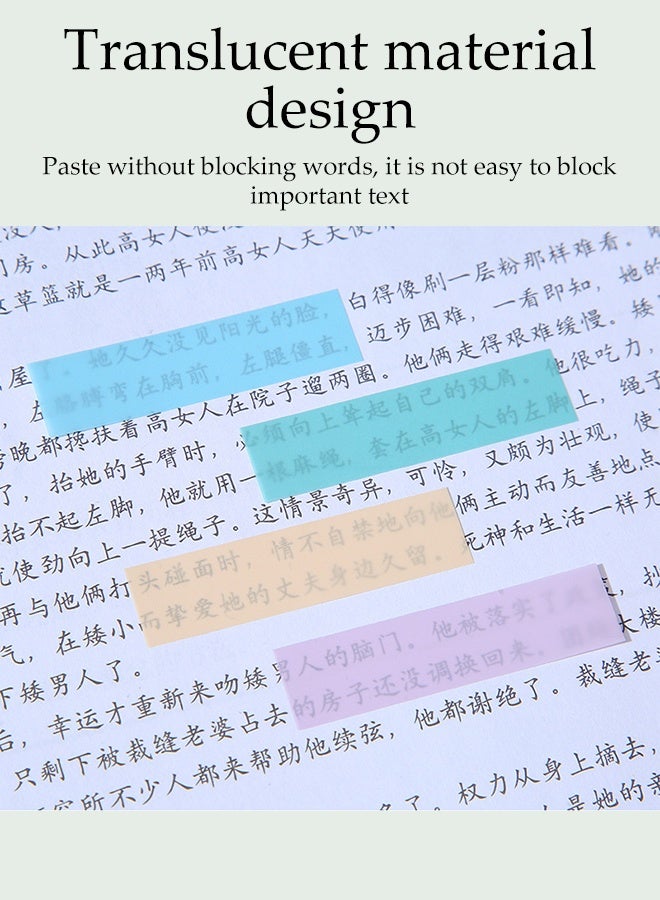 DUNISO 1600Pcs Colored Sticky Index Tabs Colored Translucent Page Markers Pastel Book Tabs Writable Annotation Tabs Repositionable Book Sticky Notes Page Tabs for Books Office Supplies - Image 3