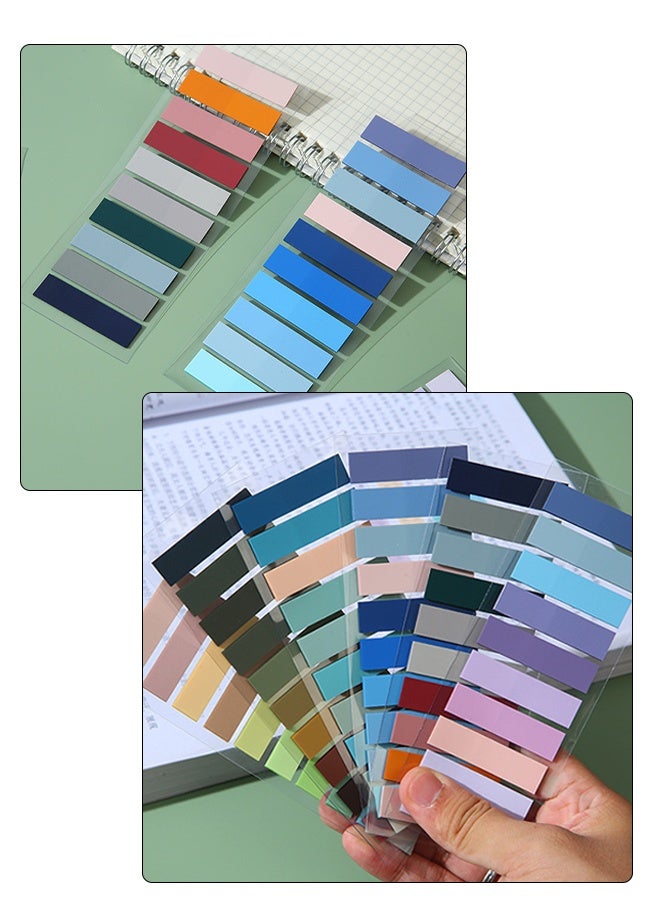 DUNISO 1600Pcs Colored Sticky Index Tabs Colored Translucent Page Markers Pastel Book Tabs Writable Annotation Tabs Repositionable Book Sticky Notes Page Tabs for Books Office Supplies - Image 5