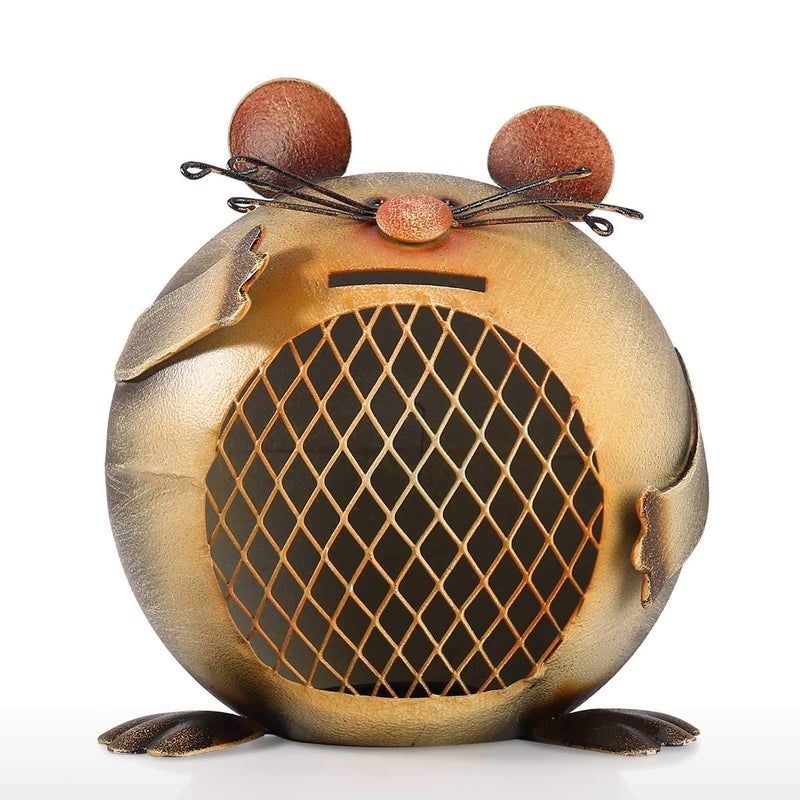 TOOARTS حصالة قديمة لطيفة، حصالة عملات معدنية مصنوعة يدويًا، حصالة حيوانات إبداعية، حصالة خنزير زخرفية منزلية، هدية