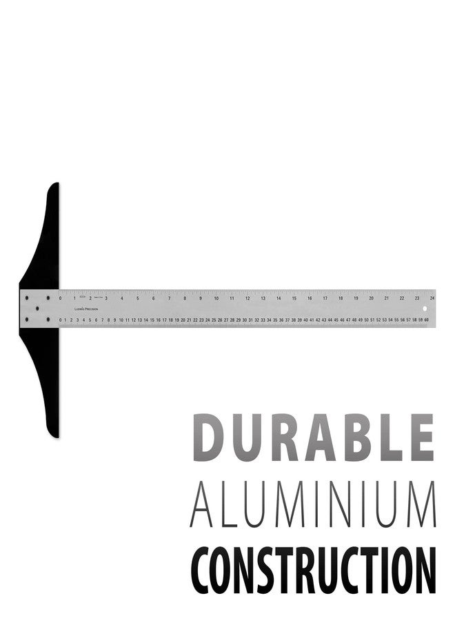 Ludwig Precision Heavy-Duty Aluminum T-Square for Art, Framing & Drafting, 24-inch - Image 2
