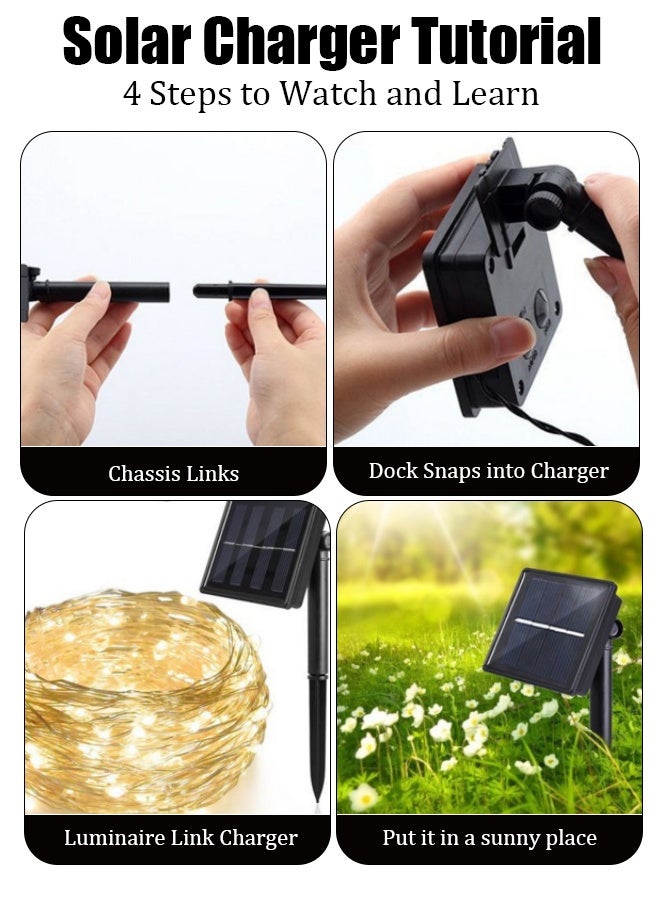 22 meters, 200 LED small colored lights, solar copper wire light string, mini waterproof room festival light strip, starry sky decorative atmosphere light, applicable for Halloween, Christmas, wedding decorative light strings - Image 5