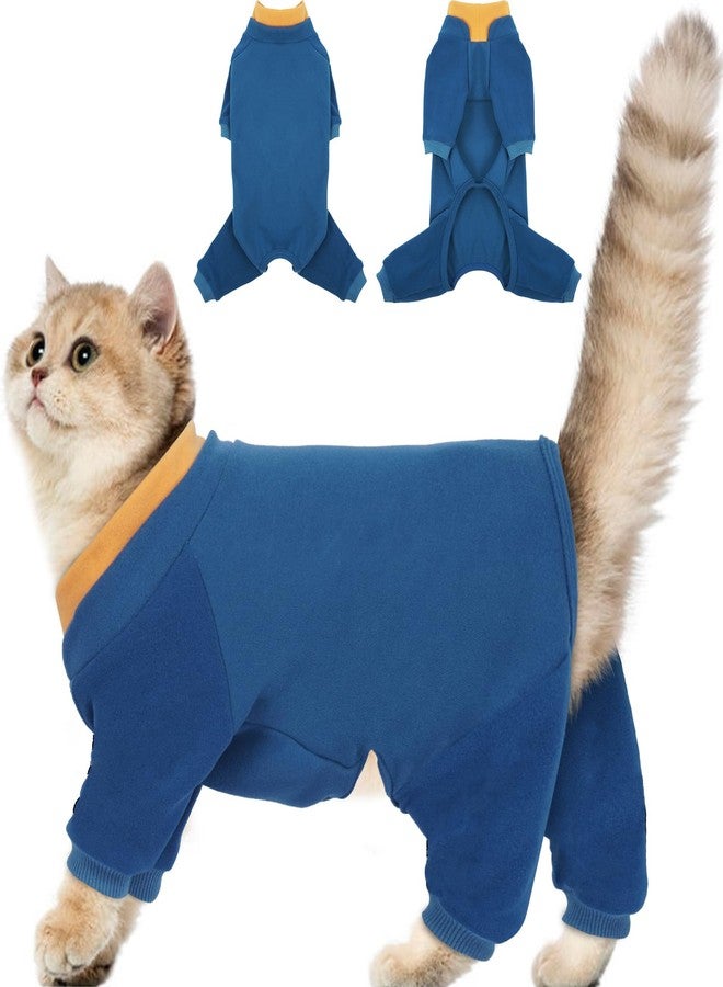 ADNIKIA Cat Hair Sticky Onesie, Prevent Hair Loss Cat Pajamas, Long Sleeves Anti-Licking & Skin Disease Recovery Suit for Cats, Sphynx Clothes Costumes Outfits for Pet - Image 1