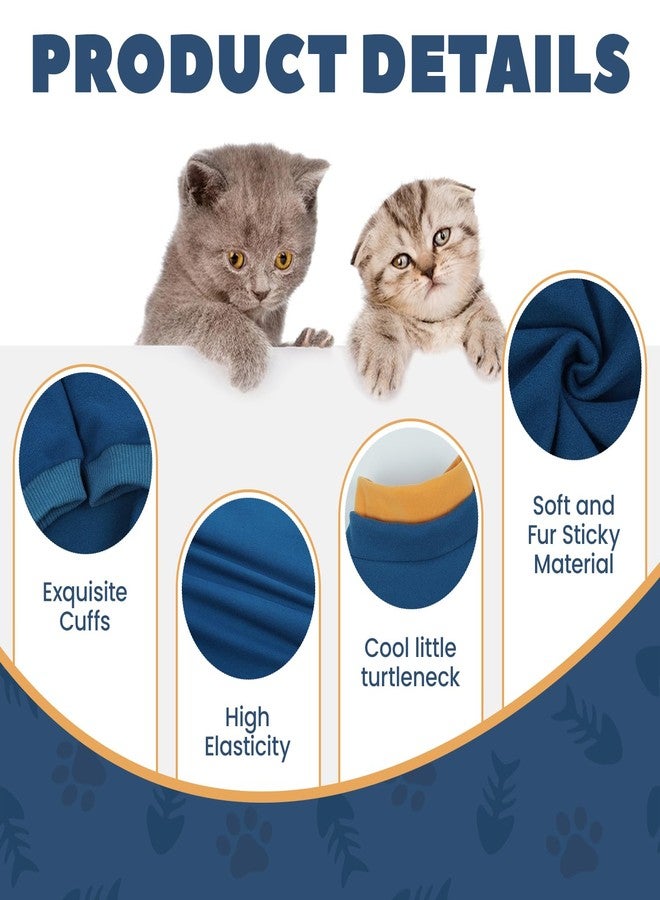 ADNIKIA Cat Hair Sticky Onesie, Prevent Hair Loss Cat Pajamas, Long Sleeves Anti-Licking & Skin Disease Recovery Suit for Cats, Sphynx Clothes Costumes Outfits for Pet - Image 3