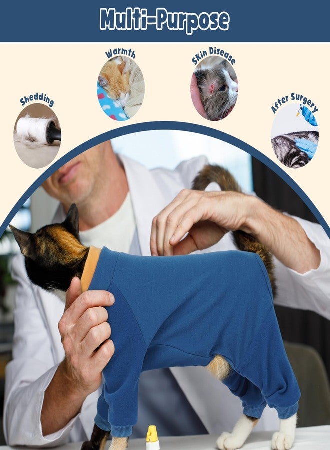 ADNIKIA Cat Hair Sticky Onesie, Prevent Hair Loss Cat Pajamas, Long Sleeves Anti-Licking & Skin Disease Recovery Suit for Cats, Sphynx Clothes Costumes Outfits for Pet - Image 5