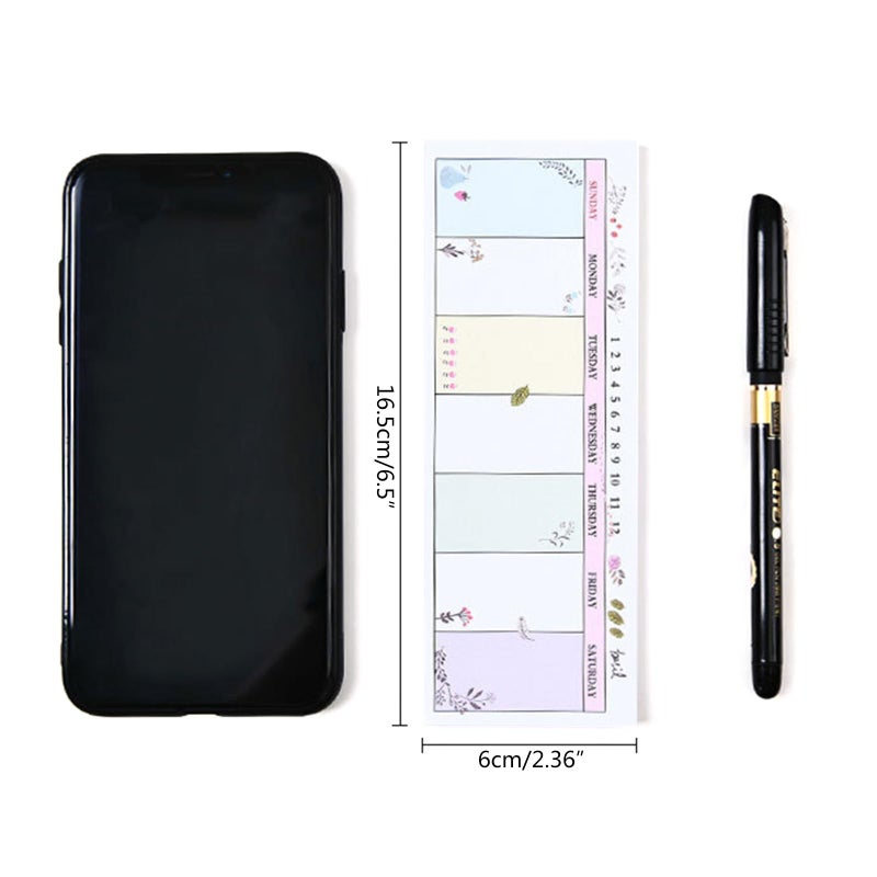 URTERYSER Quality Long Planner Notebook Weekly Planner Pads Random Patterns for Family Notepad & Calendar Organizers Weekly Planner - Image 4