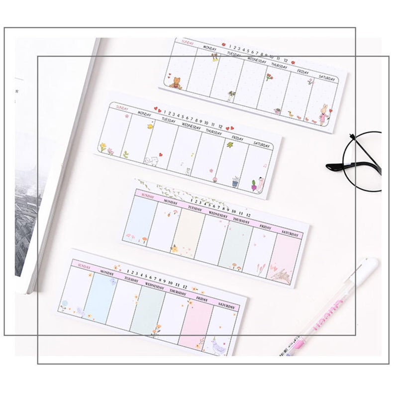 URTERYSER Quality Long Planner Notebook Weekly Planner Pads Random Patterns for Family Notepad & Calendar Organizers Weekly Planner - Image 5