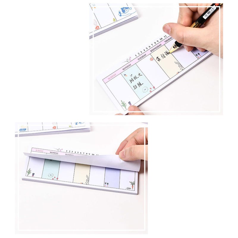 URTERYSER Quality Long Planner Notebook Weekly Planner Pads Random Patterns for Family Notepad & Calendar Organizers Weekly Planner - Image 2