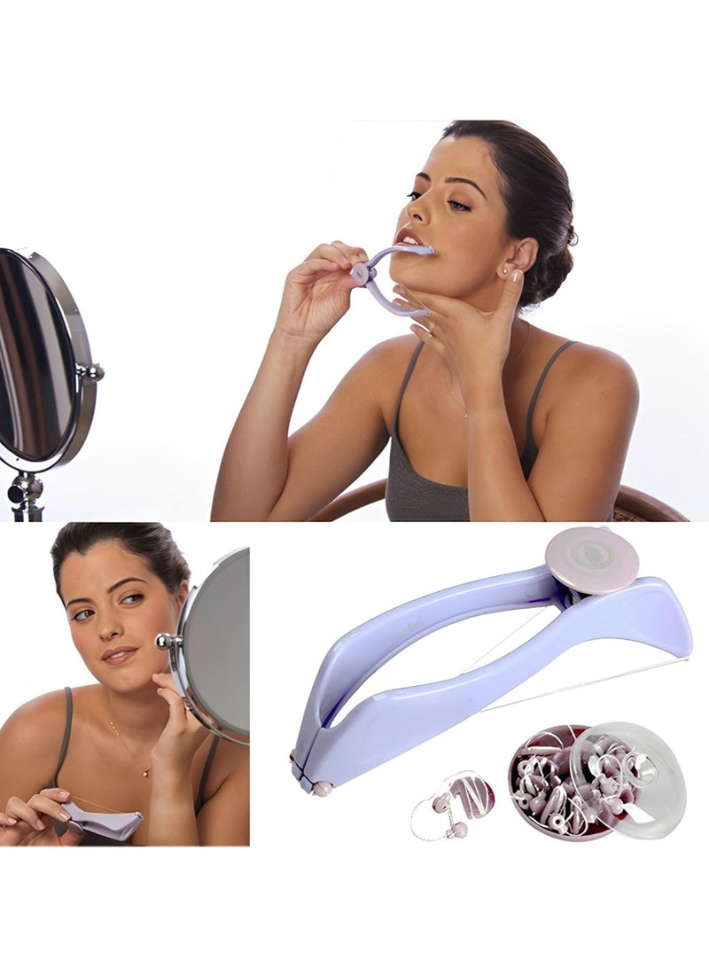 Facial Epilator for Women, Manual Face Hair Remover Device with 5 Pre-Cut Extra Strength Threads, Threading Hair Removal Epilators for Women Face and Upper Lip  - Image 3
