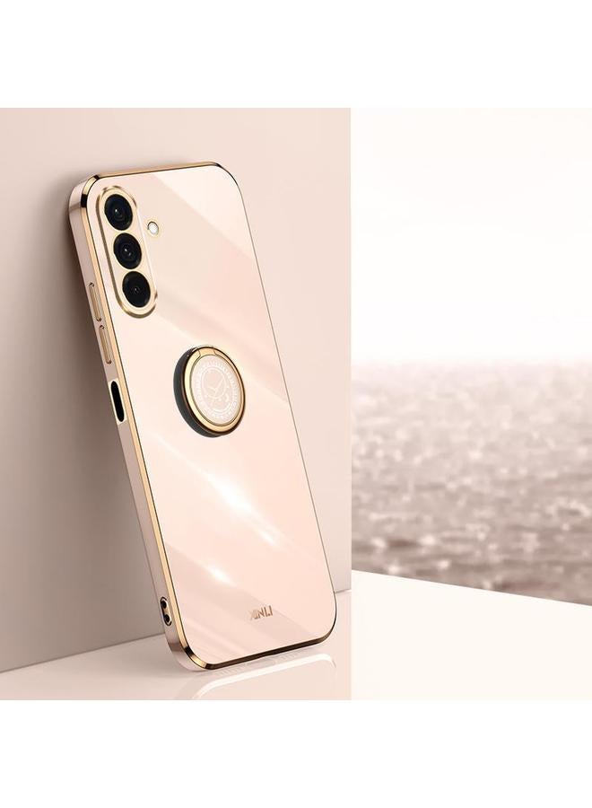 The Bros Case For Samsung Galaxy A26 5G Straight Edge 6D Electroplate TPU Phone Case with Ring Holder