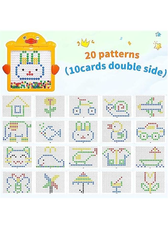 HOOKOR Magnetic Drawing Board for Toddlers, Large Doodle Board with Magnetic Pen and Beads, Magnetic Dot Art, Montessori Educational Preschool Toy, Travel Toys for 3 4 5 6 Year Old Boys Girls (Duck) - Image 2