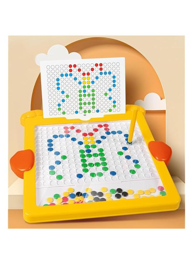 HOOKOR Magnetic Drawing Board for Toddlers, Large Doodle Board with Magnetic Pen and Beads, Magnetic Dot Art, Montessori Educational Preschool Toy, Travel Toys for 3 4 5 6 Year Old Boys Girls (Duck) - Image 4
