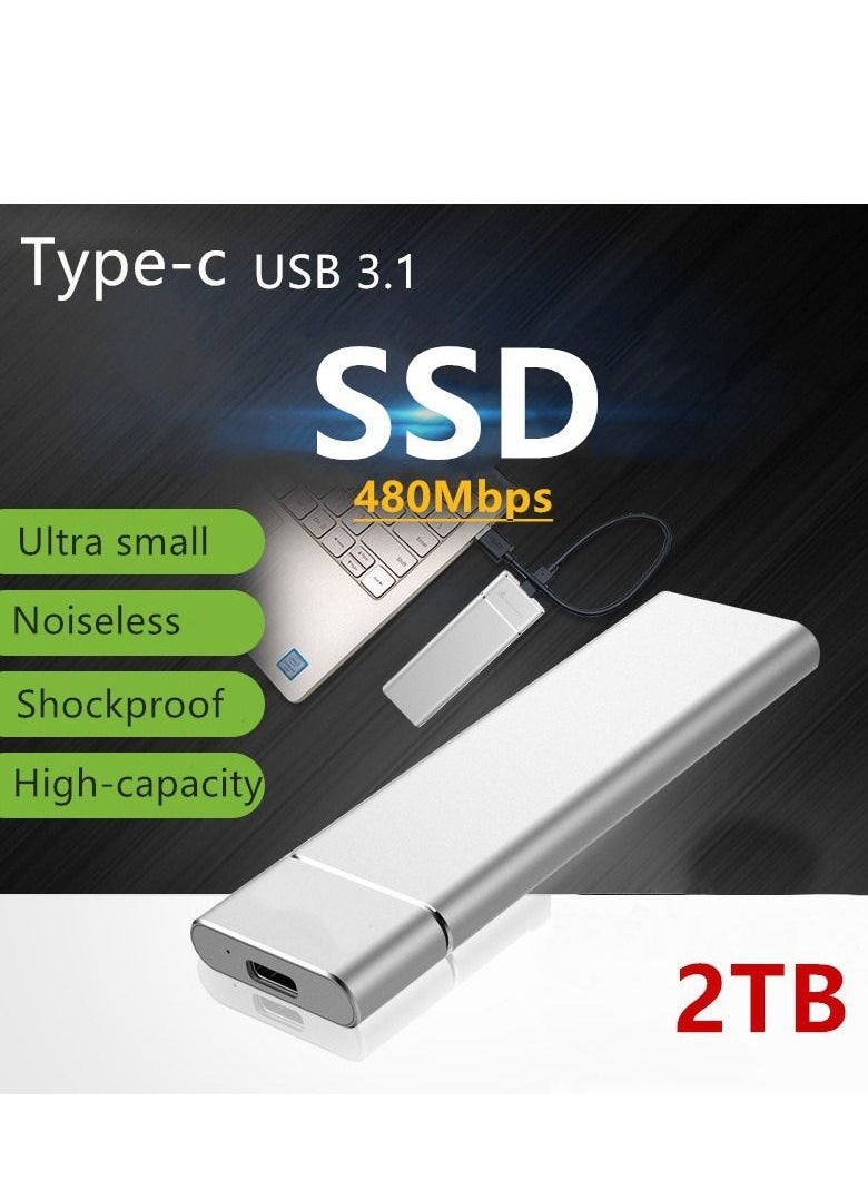 Generic - High Capacity Solid-State Mobile Hard Disk SSD 2TB  Metal M2 - Image 1