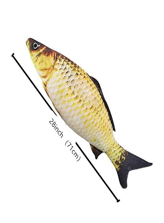 JULAN 3D Giant Soft Fish Cushion Pillow Carp Plush Pillow Stuffed Toy Throw Pillow for Home Decoration Gift Kids Pillow Stuffed Animal Toy （28inch/ 71cm - Image 3