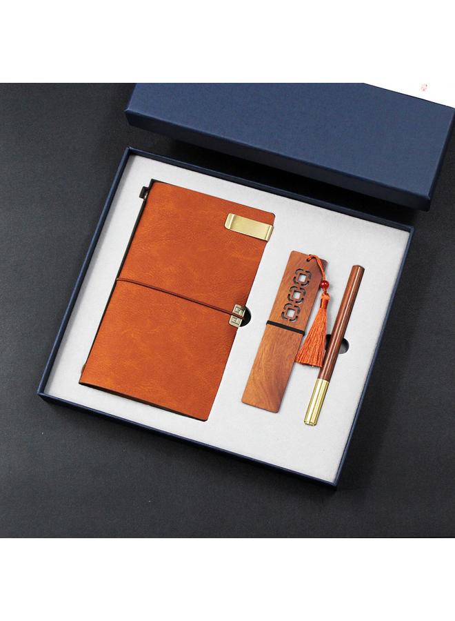 Bluejw 2025 New Pu Hand Book Stationery Suit Creative And Practical Business Meeting Gift Notepad Can Print Logo - Image 2