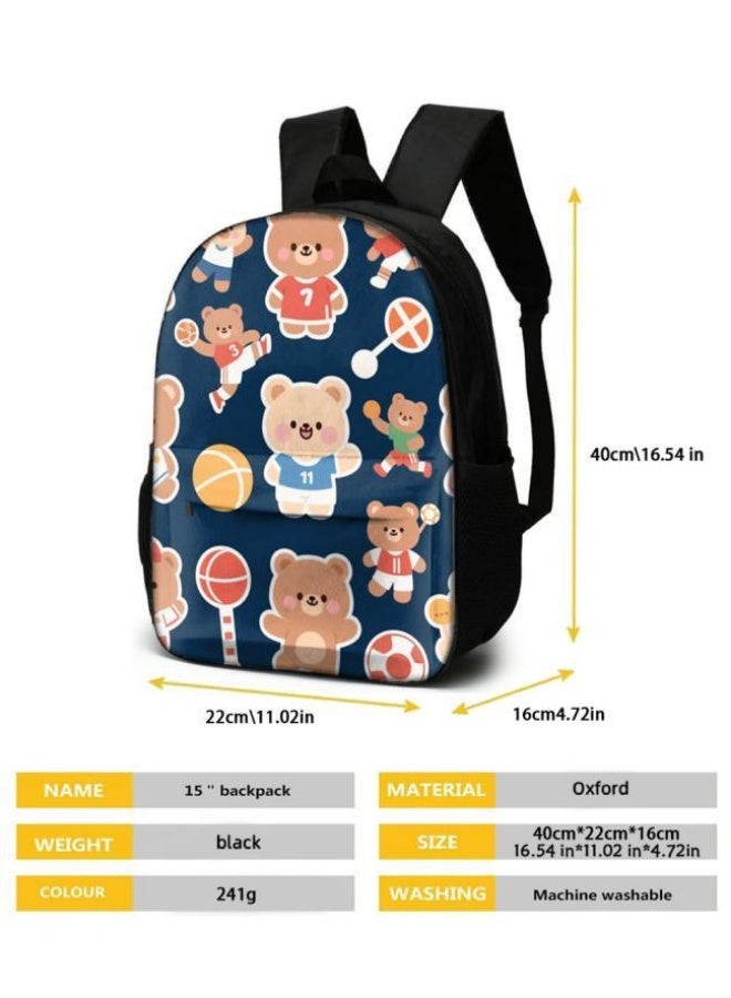 [Super new special offer] Cartoon theme bag three-piece set | double-shoulder + hand-held + storage pen bag | gift self-use good-looking - 617  - Image 5