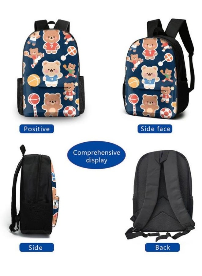 [Super new special offer] Cartoon theme bag three-piece set | double-shoulder + hand-held + storage pen bag | gift self-use good-looking - 617  - Image 3