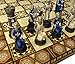 HPL Medieval Times Crusades Warrior Chess Set Blue White Maltese Cross with 16 12 Mosaic Color Board - Image 2