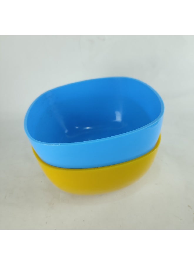 طقم أوعية بلاستيكية من قطعتين | أوعية وجبات خفيفة متعددة الاستخدامات - Image 1