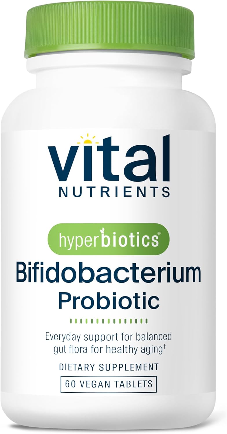 Hyperbiotics Vital Nutrients Bifidobacterium Probiotic  7 Targeted Strains  Supports Immune and Digestive Health for Older Adults  ShelfStable  Vegan  60 Tablets - Image 1