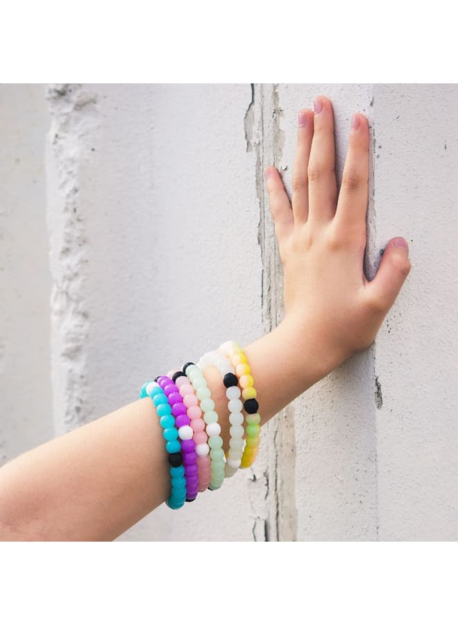FROG SAC 6 Beaded Bracelets for Girls, Silicone Bracelet for Kids, Cute Bead Bracelets, VSCO Girl Birthday Party Favors for Teens, Medium, Silicone, no gemstone - Image 3