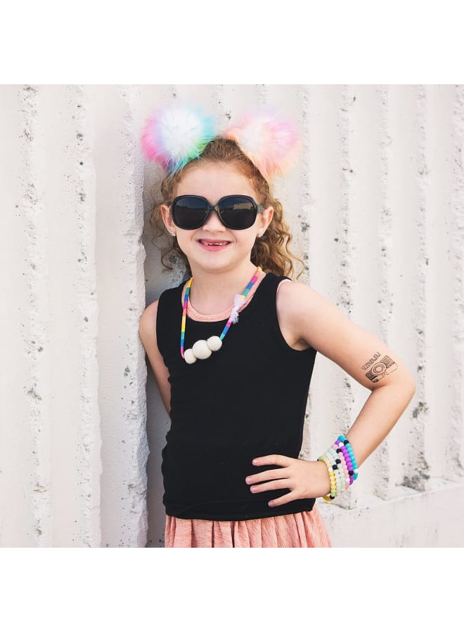 FROG SAC 6 Beaded Bracelets for Girls, Silicone Bracelet for Kids, Cute Bead Bracelets, VSCO Girl Birthday Party Favors for Teens, Medium, Silicone, no gemstone - Image 4